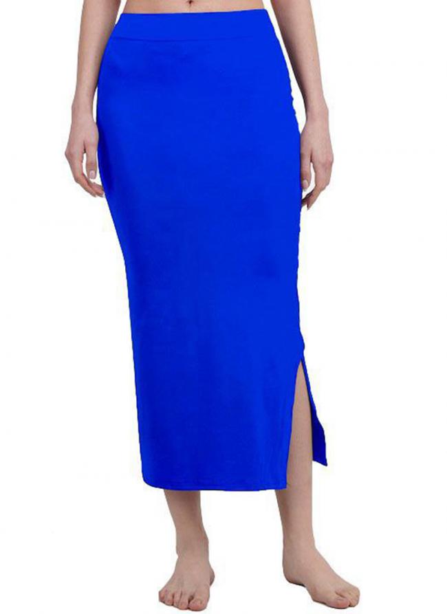 Lycra Royal Blue Casual Wear Plain Shapewear